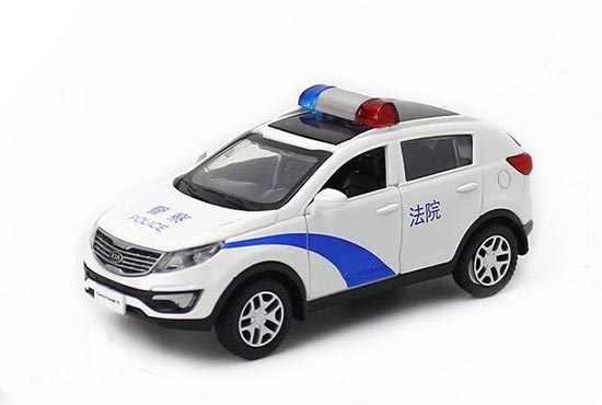 Caipo Kia Sportage R Diecast Police Toy 1:43 Scale White