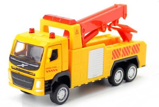 Caipo Volvo Wrecker Truck Diecast Toy 1:72 Scale Yellow