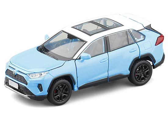 JKM 2020 Toyota RAV4 SUV Diecast Toy 1:32 Black / White / Blue