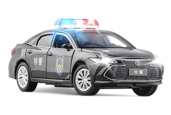 JKM Toyota Avalon Diecast Police Car Toy 1:32 Scale Black
