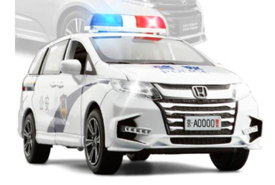 JKM 2019 Honda Odyssey MPV Diecast Police Toy 1:32 Scale White