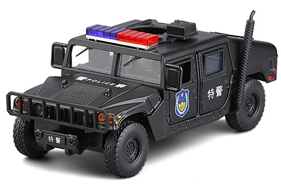 JKM Hummer H1 Diecast Police Toy 1:32 Scale White / Black