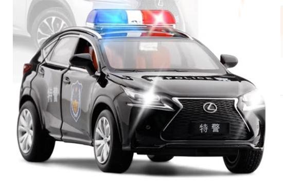 JKM Lexus NX200T SUV Diecast Police Toy 1:32 Scale Black