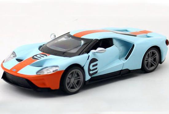 CaiPo 2017 Ford GT Diecast Car Toy 1:42 Scale Gulf Blue