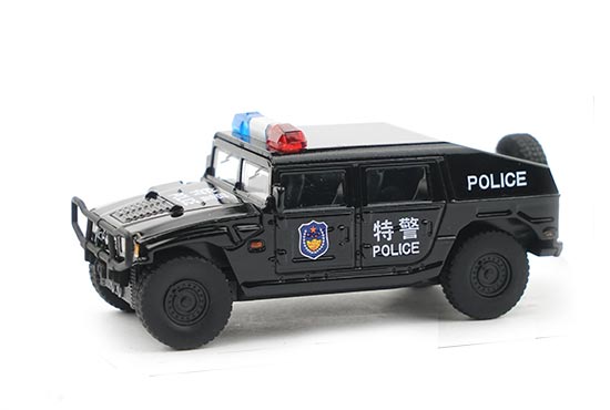XCARTOYS Dongfeng Mengshi Police Diecast Model 1:64 Black