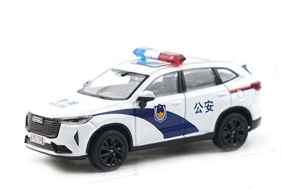 XCARTOYS 2021 Haval H6 Police Diecast Model 1:64 Scale White