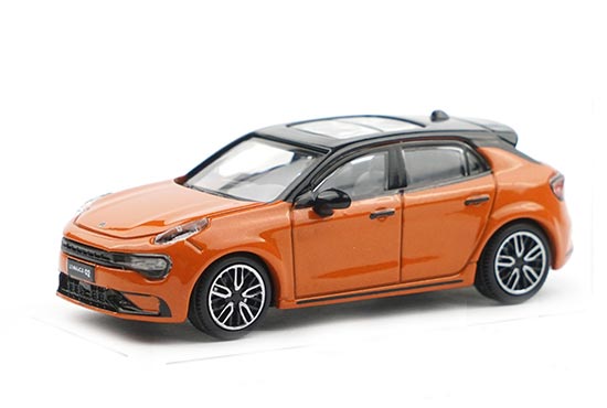 XCARTOYS Lynk & Co 02 Hatchback Diecast Model 1:64 Blue /Orange