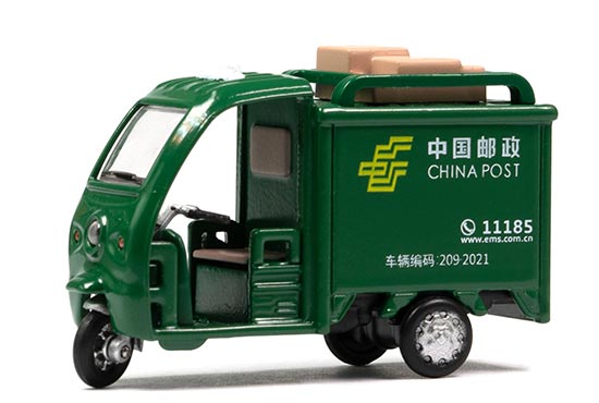 XCARTOYS Express Delivery Tricycle Diecast Model 1:64 Green