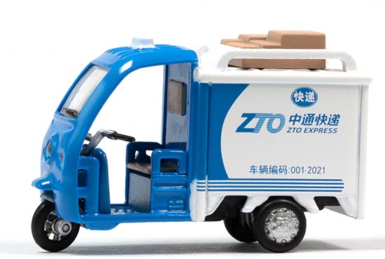 XCARTOYS Express Delivery Tricycle Diecast Model 1:64 Blue