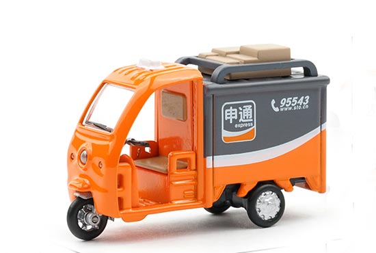 XCARTOYS Express Delivery Tricycle Diecast Model 1:64 Orange