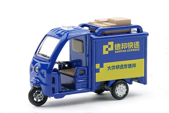 XCARTOYS Express Delivery Tricycle Diecast Model Blue 1:64